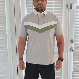 Rupert Buckley Merton Short Sleeve Rugby Shirt Polo Marl Grey XXL